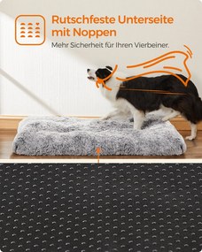 Cama para cães Macio, confortável 105 x 68 cm cinza 