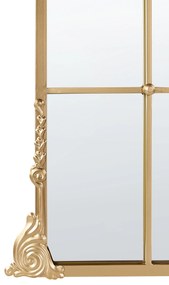 Espelho de parede com forma de janela em metal dourado 66 x 124 cm NOIDAN Beliani