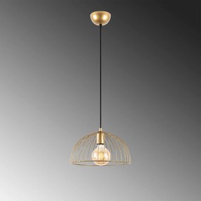 Candeeiro Chandelier Telkure – Dourado Brilhante – 31 x 31 x 105 cm