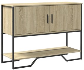 Mesa consola 100x35x74,5cm derivados de madeira carvalho sonoma