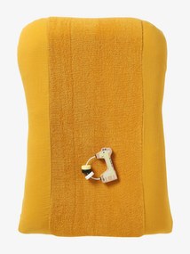 Capa bimatéria para colchão de mudas, em gaze de algodão/turco amarelo escuro liso