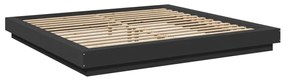 Estrutura cama c/ luzes LED 180x200 cm derivados madeira preto