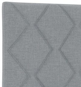 Cama vidaXL Cinzento-claro 100x200 cm Tecido