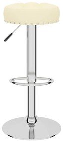 Bancos de bar 2 pcs tecido cor creme