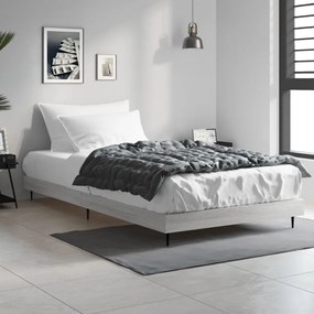 Estrutura cama 90x190 cm derivados de madeira cinzento sonoma