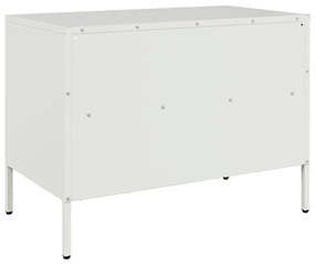 Móveis de TV 2 pcs 68x39x50,5 cm aço branco