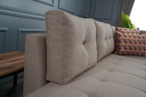 Sofá-Cama de Canto Manama – Creme – 280x85x206 cm
