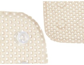 Tapete Antiderrapante para Duche Bege PVC 53 x 52,5 x 1 cm (6 Unidades)