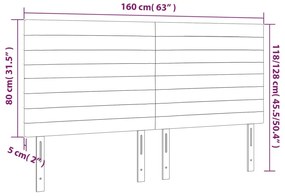 Cabeceira de cama 4 pcs veludo 80x5x78/88 cm cinzento-escuro