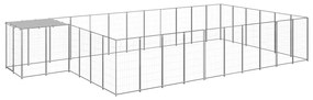 Canil 19,36 m² aço prateado