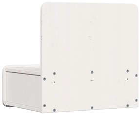 Mesa de Cabeceira Montada na Parede Branco 44 x 32.5 x 40 cm