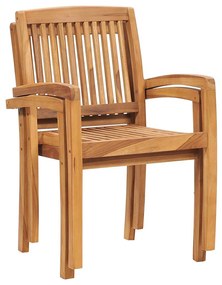 Cadeiras de jardim c/ almofadões antracite 2 pcs teca maciça