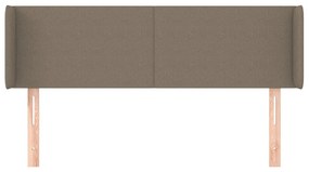 Cabeceira cama abas tecido 147x16x78/88 cm cinzento-acastanhado