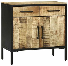 vidaXL Buffet com gaveta 70 x 35 x 70 cm Madeira de mangueira maciça