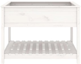 Vaso/floreira + prateleira 111,5x111,5x81cm pinho maciço branco