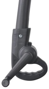 Guarda-sol cantilever com poste de aço 300 cm cinza-acastanhado