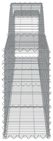 Cesto gabião arqueado 400x30x60/80 cm ferro galvanizado