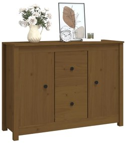 Aparador 100x35x74 cm madeira de pinho maciça castanho mel