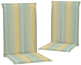 vidaXL Almofadões cadeiras jardim estampados 2 pcs 120x50x3cm multicor
