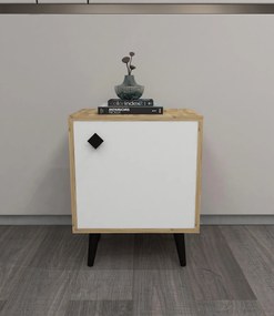 Mesa de Cabeceira Hastikoz – Carvalho Branco – 45x65x35 cm