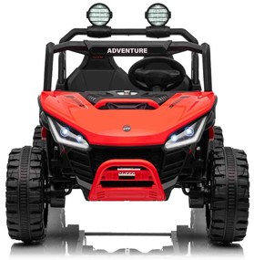Jipe elétrico para crianças T-REX Ride 4x4, 2 Lugares, 24V, leitor MP3, bateria de lítio, Rodas EVA, controlo remoto, luzes LED Vermelho