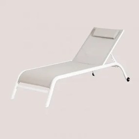 Espreguiçadeira Reclinável Com Almofada Therys Cinzento Areia - Sklum