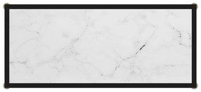 Mesa consola 80x35x75 cm vidro temperado branco