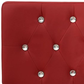 Banco 110 cm couro artificial vermelho tinto