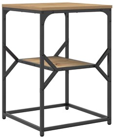 Mesa Lateral vidaXL Carvalho Artisan 41x40x60 cm Madeira de Engenharia