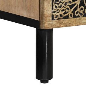 Mesa de cabeceira 40x33x46 cm madeira de mangueira maciça