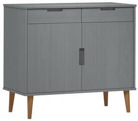 Armário Alto Eva em Pinho Maciço - Cinzento - Design Escandinavo