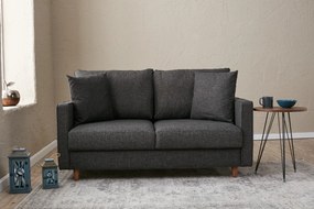 Sofá de 2 Lugares Eva – Antracite – 155x82x90 cm