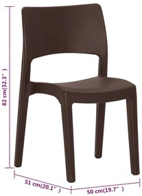 Cadeiras de jardim 2 pcs polipropileno cor moca
