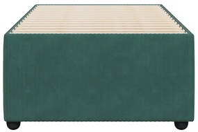 Estrutura de cama sem colchão 90x200 cm veludo verde-escuro