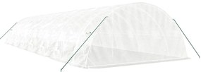 Estufa com estrutura de aço 70 m² 14x5x2,3 m branco