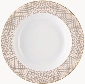 Pratos de sopa em porcelana Francis Carreau, conjunto de 6