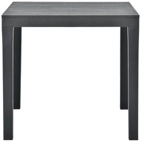 Mesa de jardim 78x78x72 cm plástico antracite
