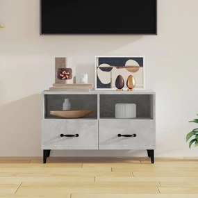 vidaXL Móvel p/ TV 80x36x50 cm madeira processada cinzento cimento
