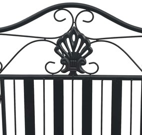 Banco de Metal Preto Metal Estilo Detalhes Decorativos