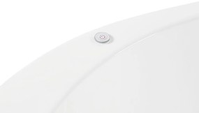 Banheira autónoma com hidromassagem e LEDs em acrílico branco 170 cm NEVIS III Beliani