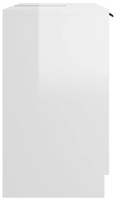 Armário casa de banho 64,5x33,5x59 cm madeira branco brilhante