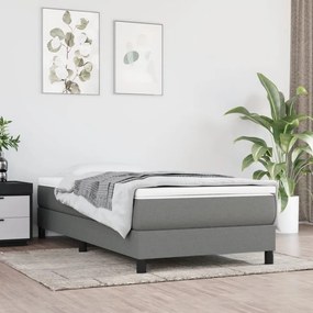 vidaXL Colchão de molas ensacadas 90x200x20 cm tecido cinza-escuro