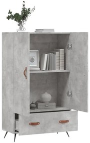 Aparador alto 69,5x31x115 cm derivados de madeira cinza-cimento