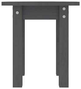 Mesa de centro Ø 35x35 cm madeira de pinho maciça cinzento