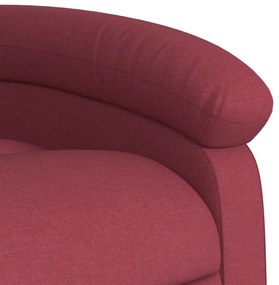 Poltrona de massagens reclin. elevatória tecido vermelho tinto