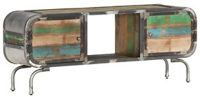 vidaXL Móvel de TV 110x30x42 cm madeira recuperada maciça multicor