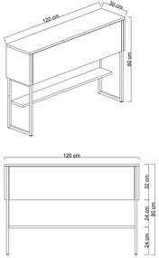 Cómoda Luxe – Preto Noz – 120x80x30 cm