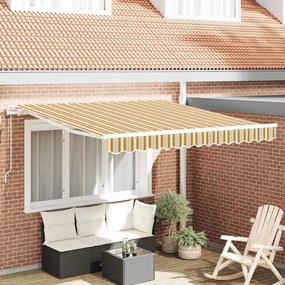 vidaXL Toldo Retrátil Multicolor 300 x 250 cm Tecido e Aço