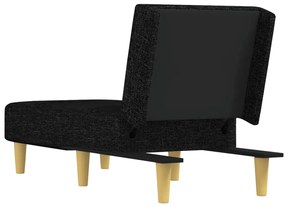 Chaise longue tecido preto
