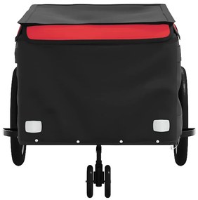 Reboque para bicicleta 45 kg ferro preto e vermelho